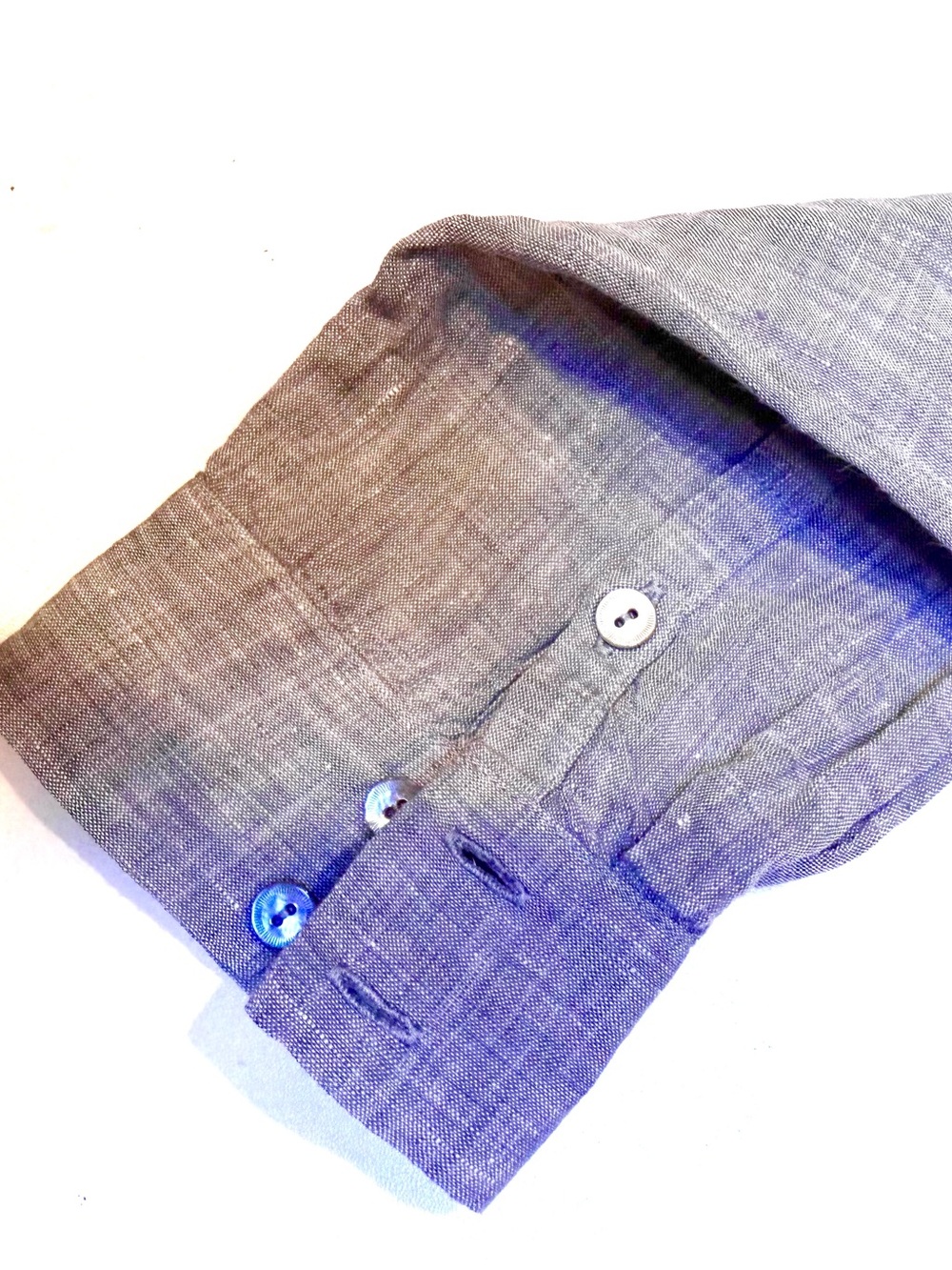Eileen Fisher Light Blue Linen Tunic Shirt - Picture 5 of 7